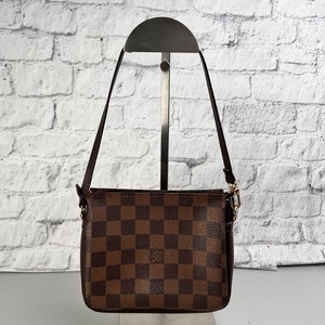 LOUIS VUITTON ヴィトン ダミエ トゥルース  レザー ハンドバッグ ブラウン A-13729