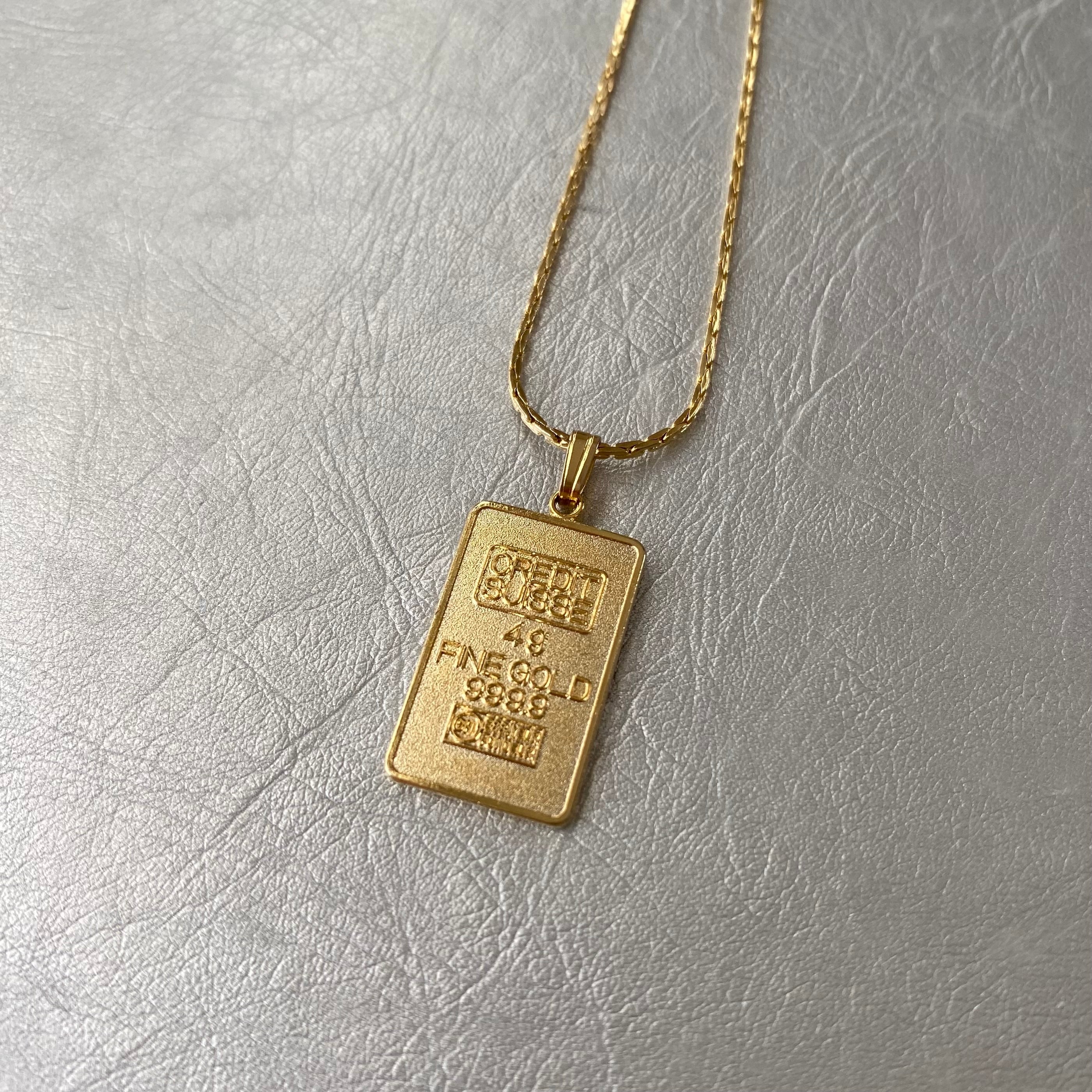 Vintage 90〜00s retro gold bar necklaceレトロ ヴィンテージ ...