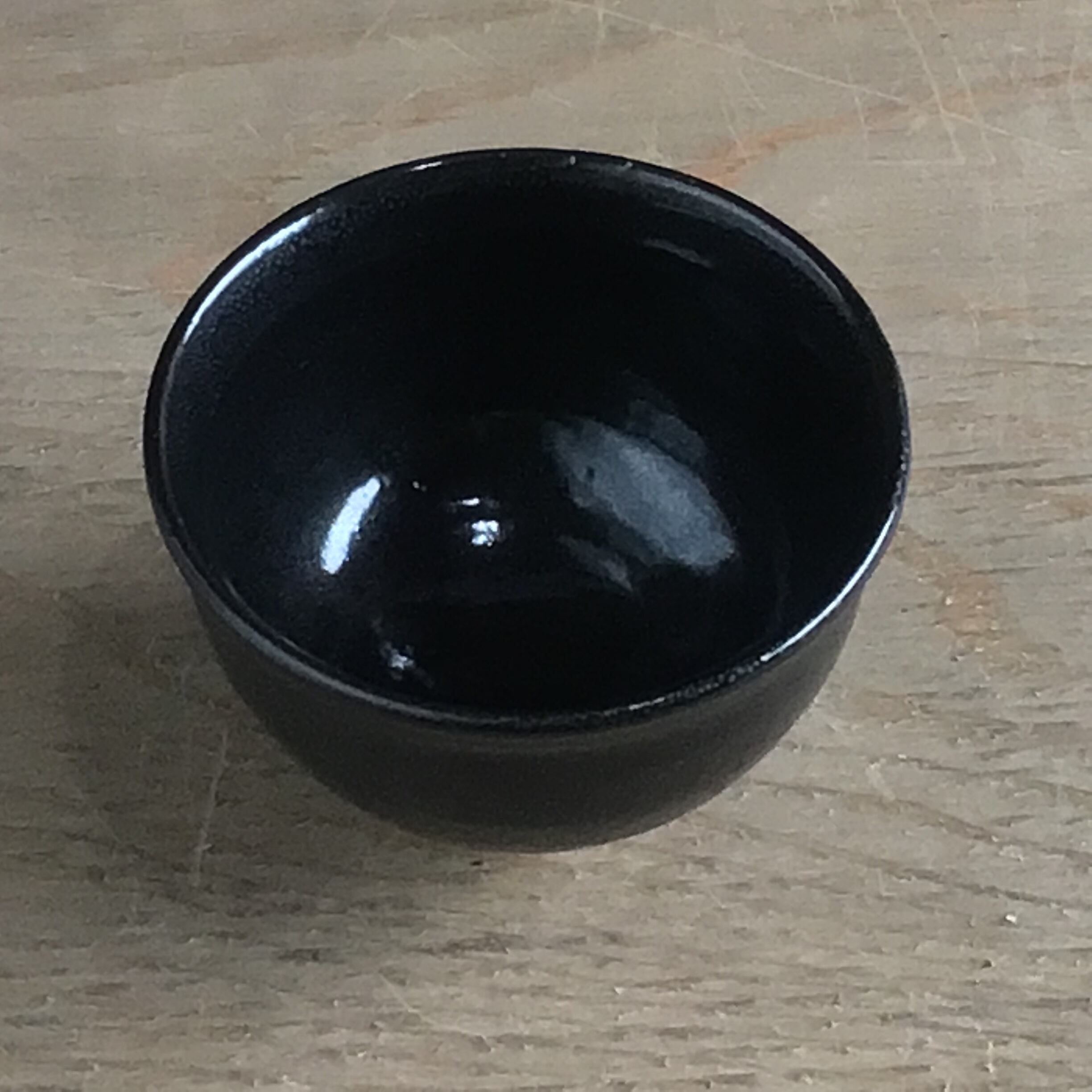銀彩天目 盃 TENMOKU Glaze SAKE Cup with Silver Glaze | 陶芸家 田中