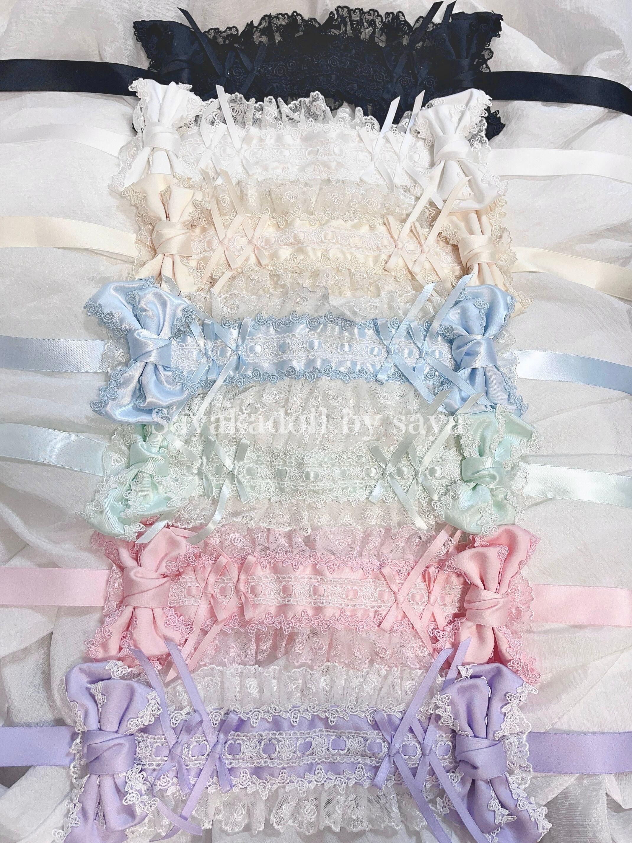 ♡ Princess rose フリルレースリボンヘッドドレス cream