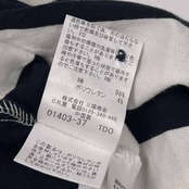 90s 00s BURBERRY LONDON BLUE LABEL バーバリー ブルーレーベル ボーダー 鹿の子 半袖 ポロシャツ 38/ブラック×ホワイト レディース 三陽商会 ビンテージ