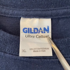 【GILDAN】メッセージ Tシャツ ネイビー XL ビッグサイズ US古着 アメリカ古着