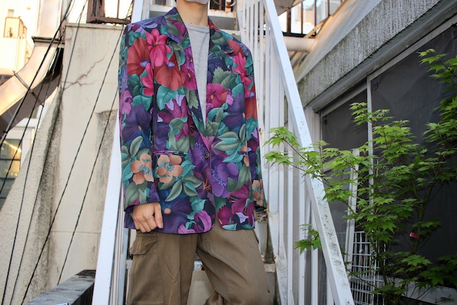 【online限定】Flower pattern tailored jacket