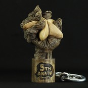 [数量限定] "5th Anniv" SUPER BIG KEYHOLDER - serial.14 /Brown ink wash
