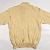 Crocodile クロコダイル ハーフジップ コットン ニット プルオーバー M/クリーム系 メンズ