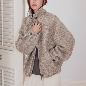 button high neck coat 14147