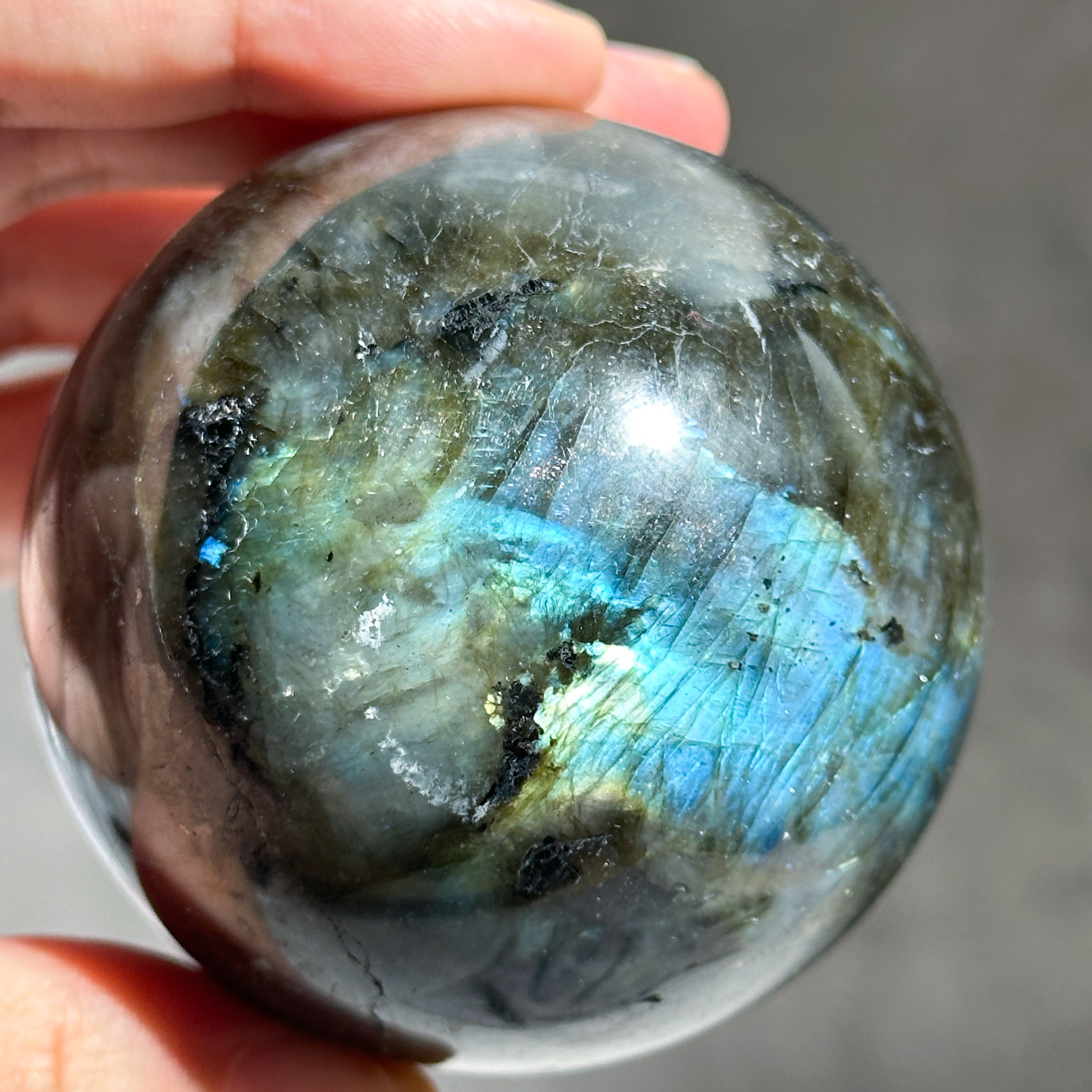 Bigラブラドライト スフィア 92◇ Labradorite ◇天然石・鉱物