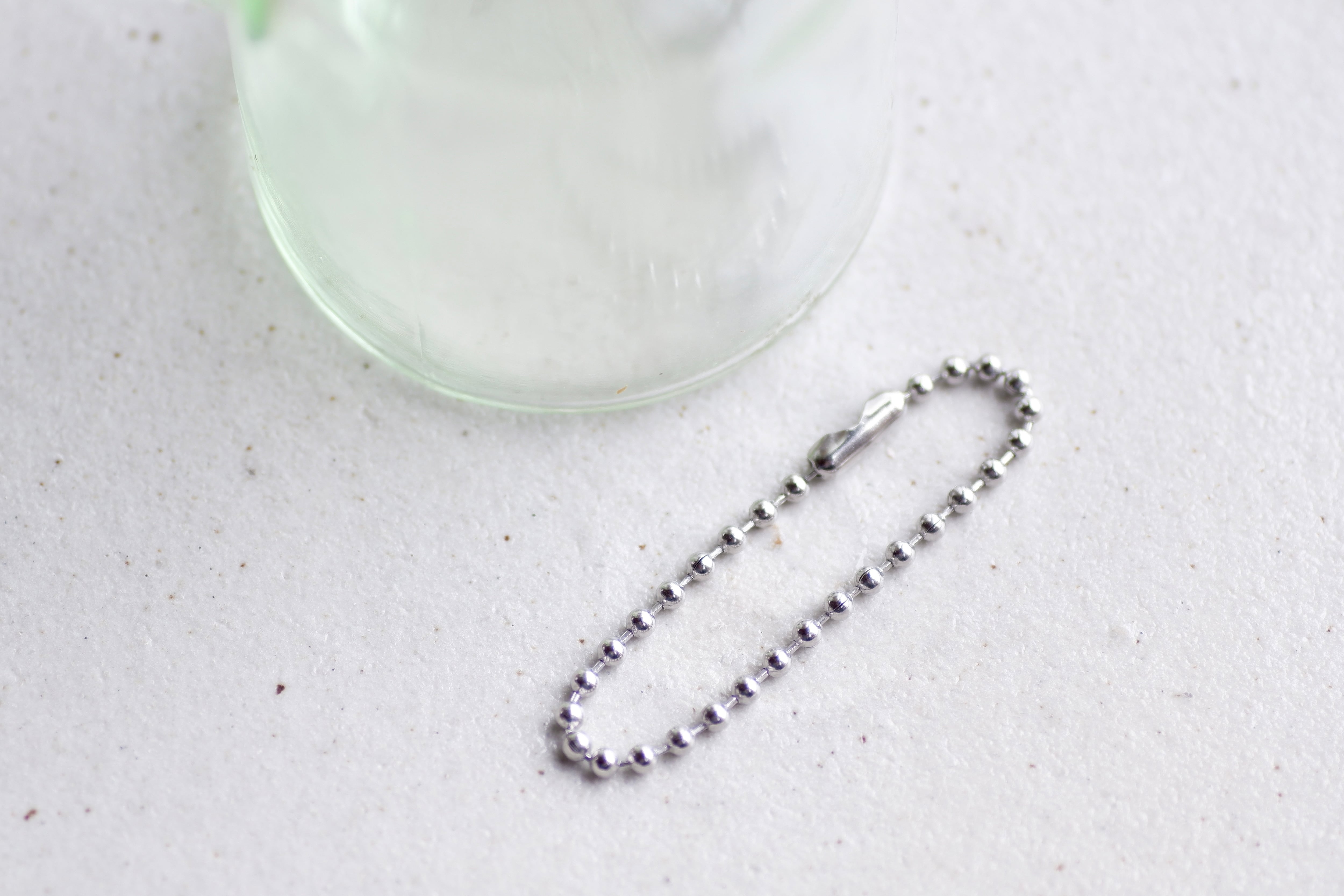 Keychain Stainless SUS304 <2.3mm/10cm> / ステンレス製キーホルダー用ボールチェーン (2.3mm/10cm/5本)