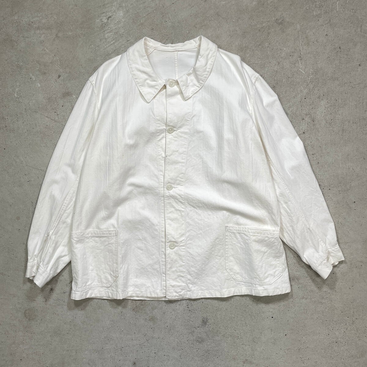 40〜50s フレンチ カバーオール コットンリネン メティス ヴィンテージ 40年代 フレンチワークジャケット リネン×コットン カバーオール