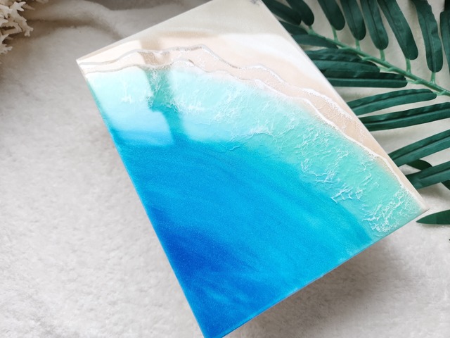 424.オーシャンレジンアート A5パネル