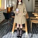 チェックラウンドカラーダブルボタンコート ・78992