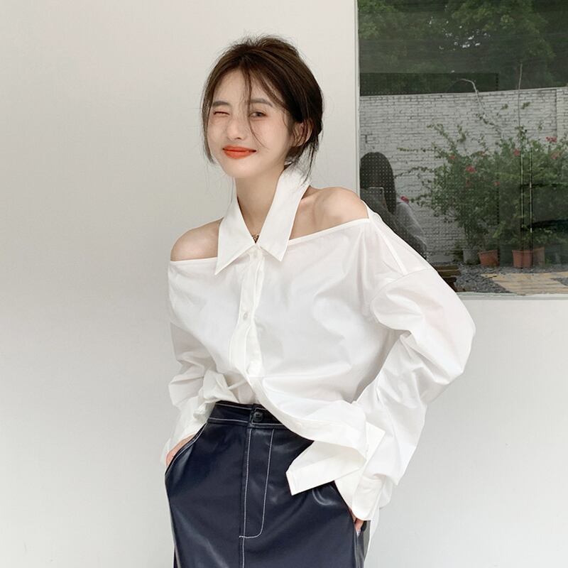 シャツ スプリングオータムホワイト ロング 春物 秋物 スーパーモール28843667914