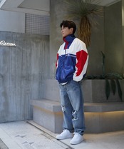 【#Re:room】SATIN SWITCHING TRACK JACKET［REJ105］