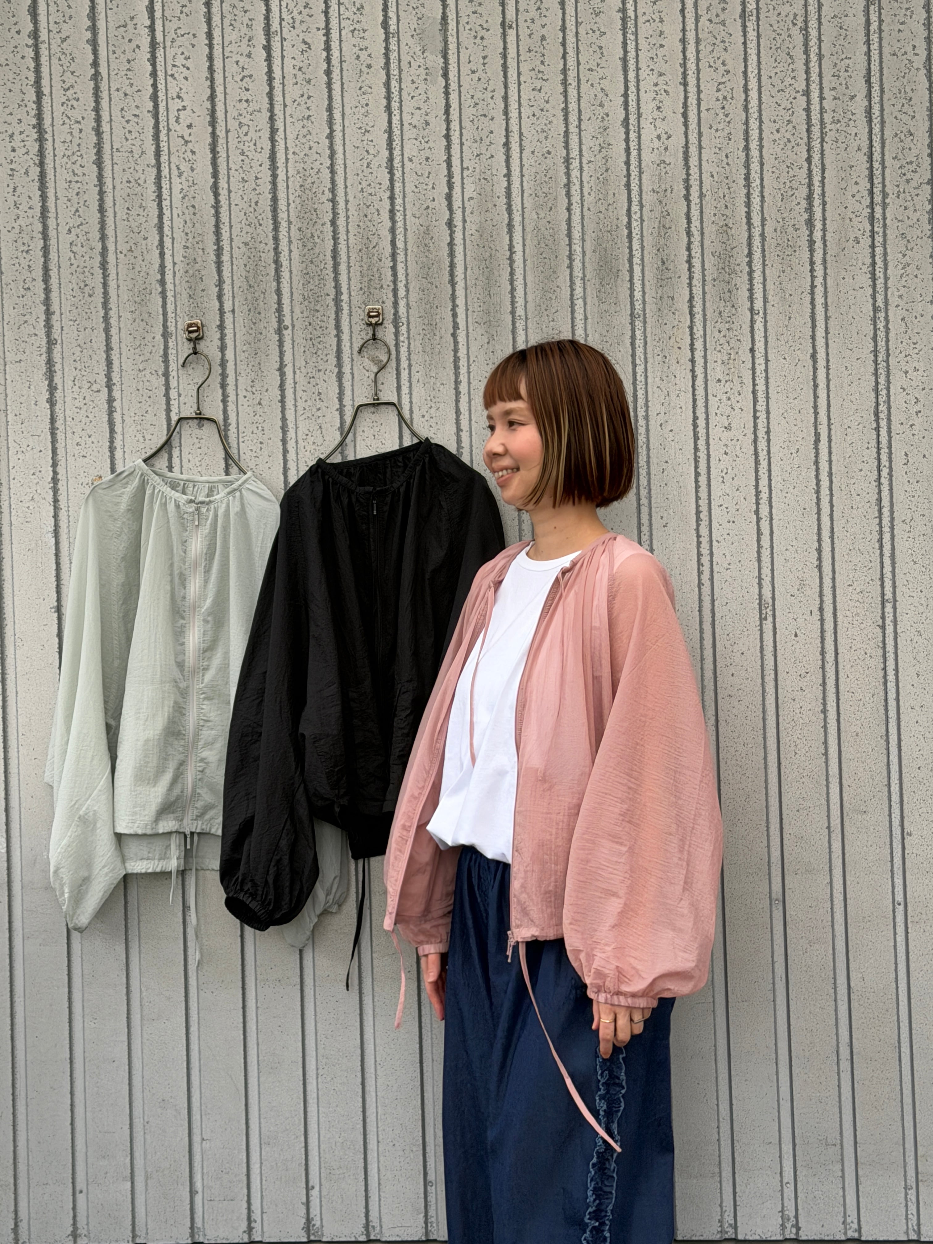 ギャザーたっぷりシアージップアップジャケット/Mao made'26SS/621306