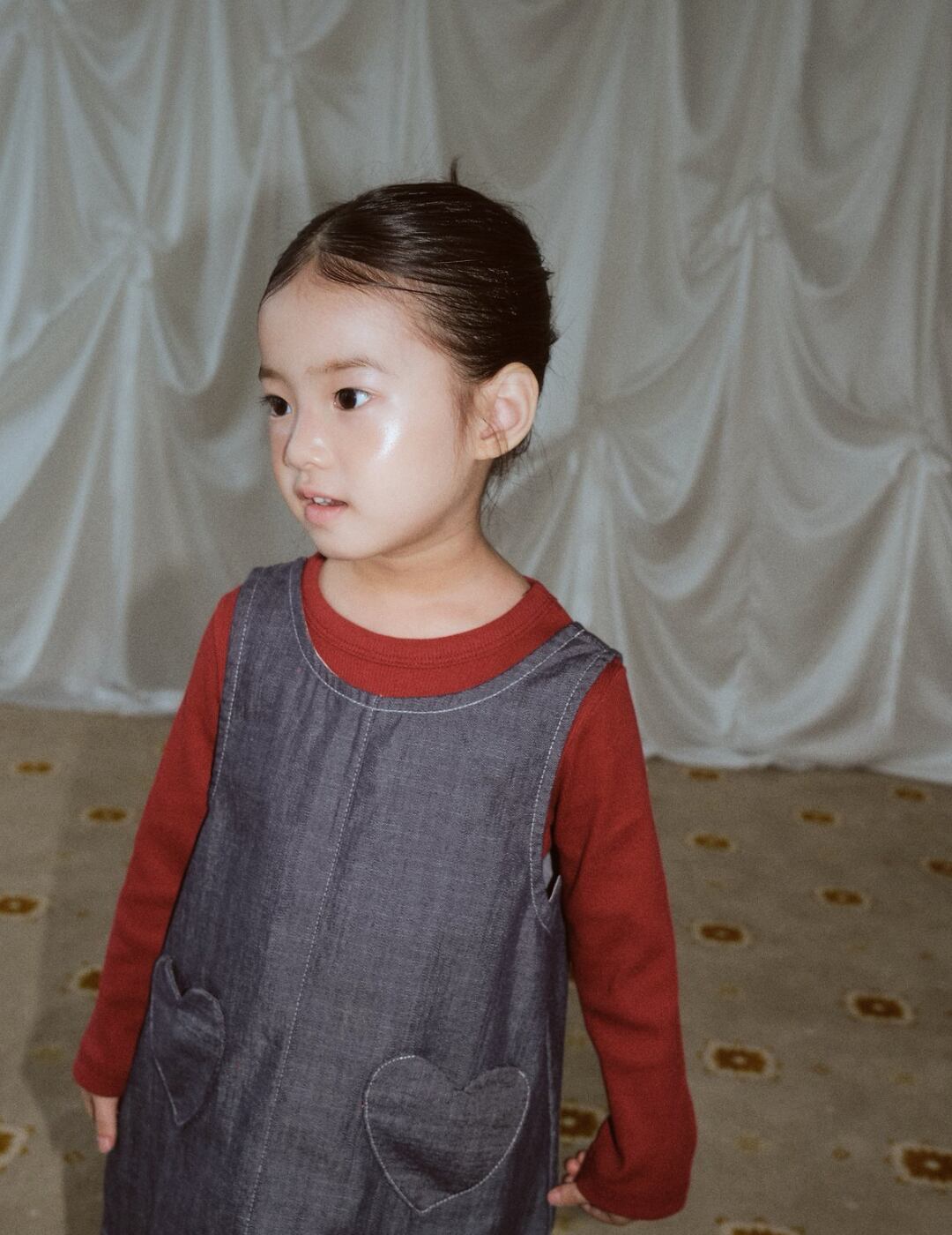 送料無料【予約】/  kids ハートポケットワンピース /lalaland