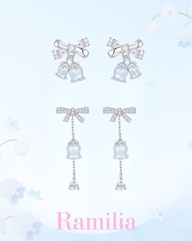 スズランリボンピアス（2 type）　R2506009