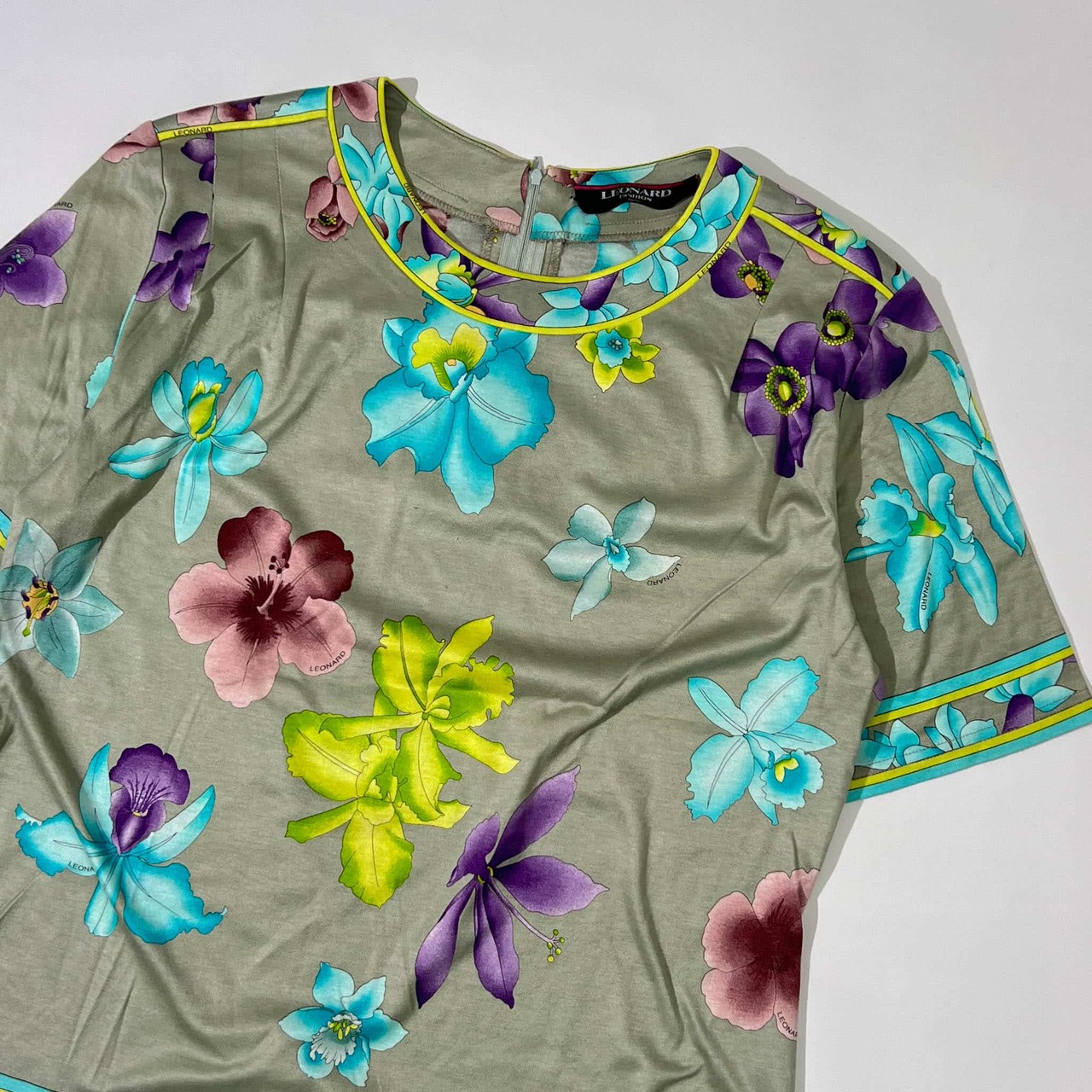 LEONARD レオナール フローラル 花柄 半袖Tシャツ カットソー M/レディース