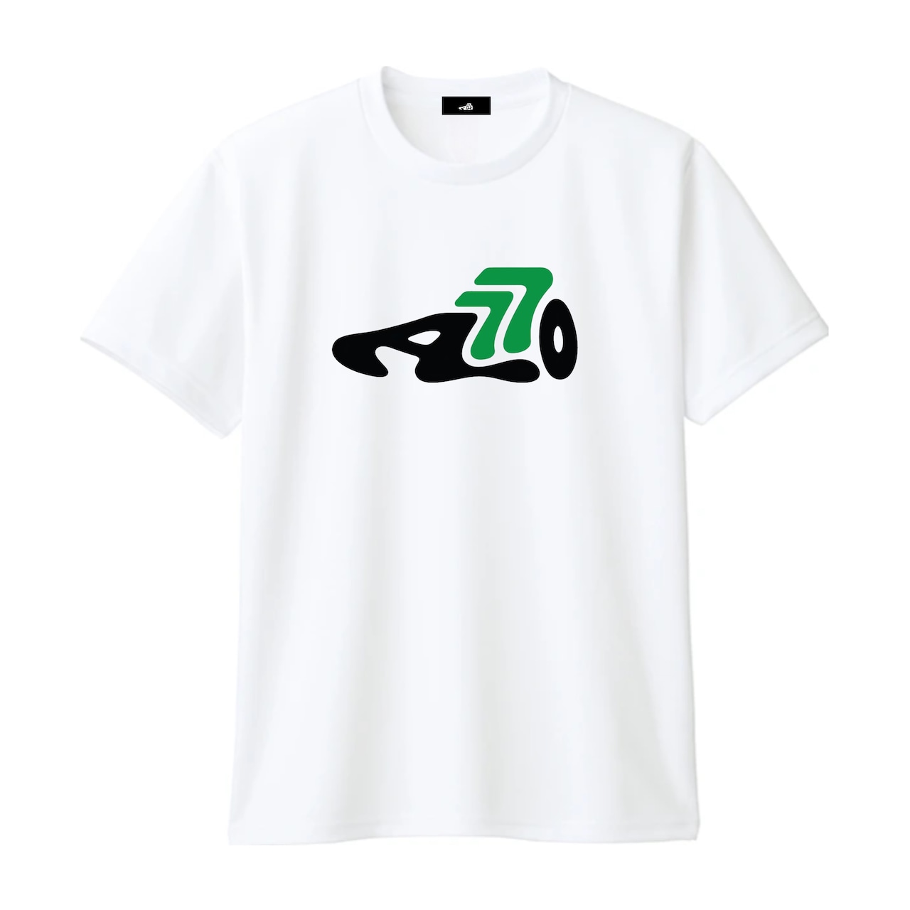 Logo dry T-shirt / white×green