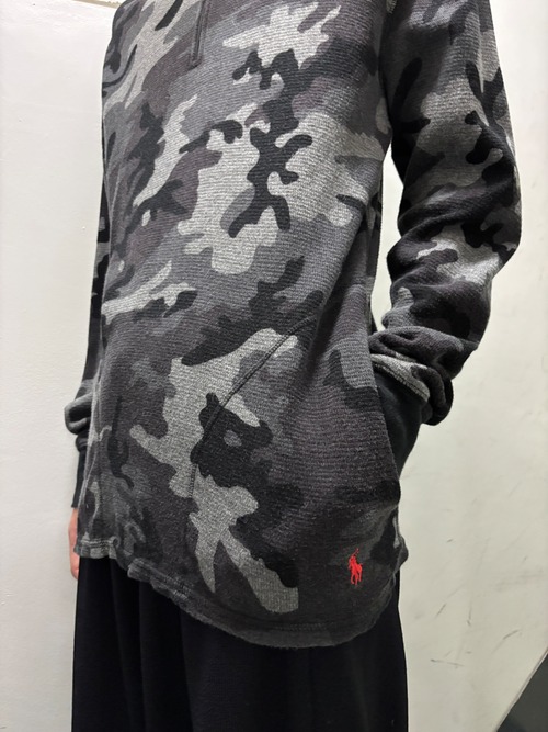 00's "ralph lauren" thermal hoodie