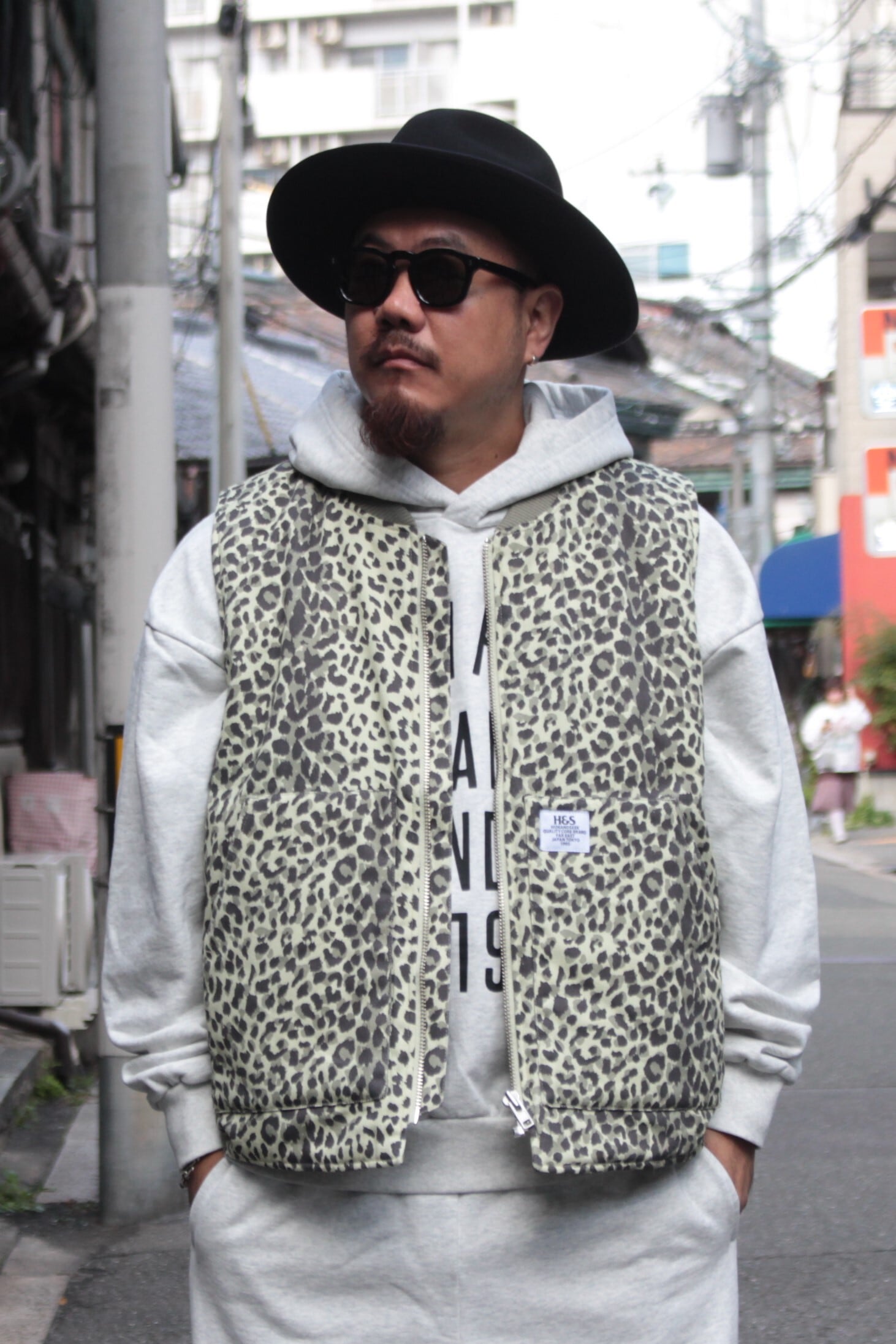 HIDE AND SEEK】Camo Zip Work Vest -PANTHER（ハイドアンドシーク