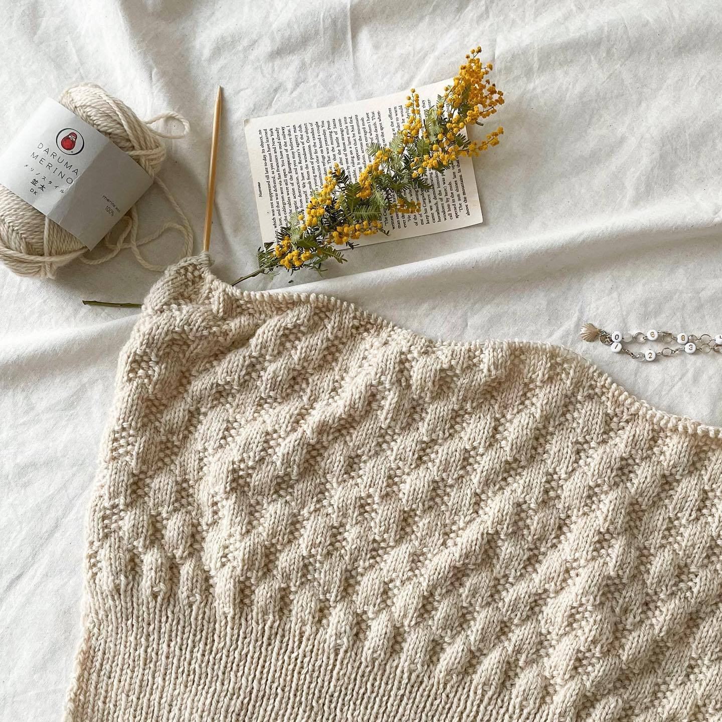 ミモザ模様のセーター | Jul Knitting キット | PAY ID
