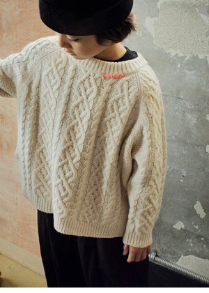 【即納】CHESS KNIT PULLOVER ニットケーブルプルオーバー