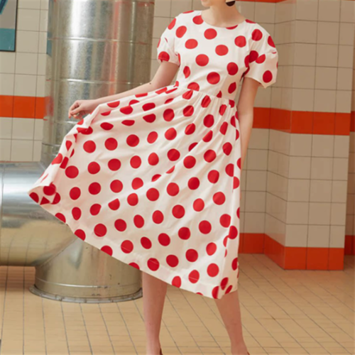 【Camoooni】レトロドットワンピース　10822