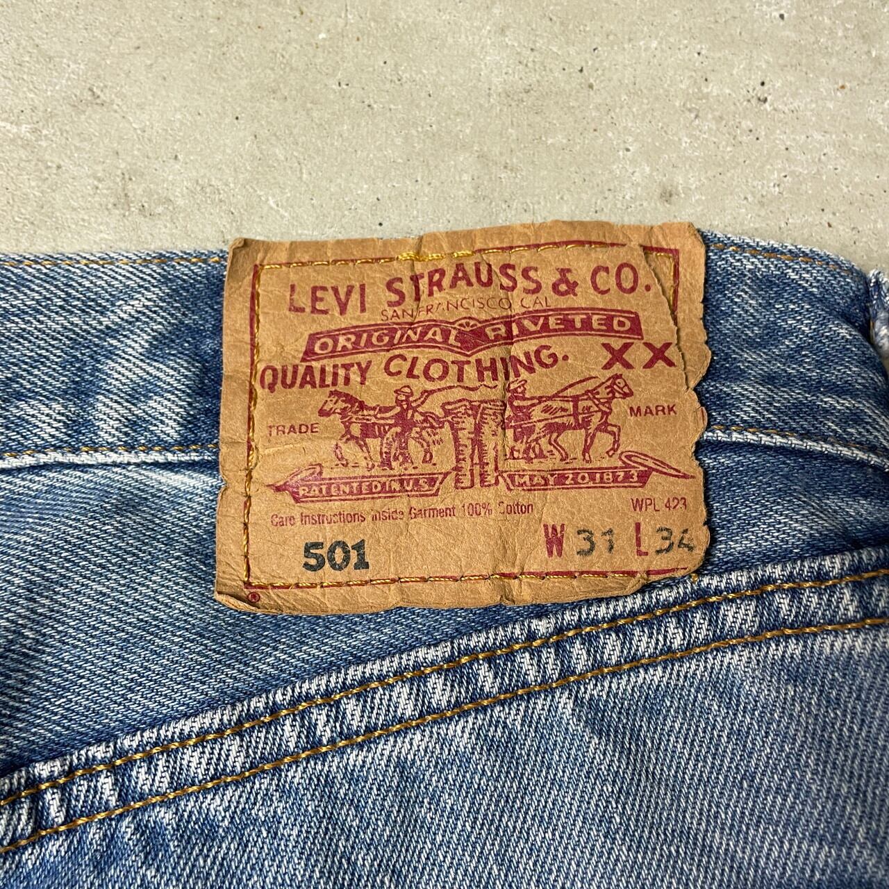 90年代 フランス製 Levi's ユーロリーバイス 501 ストレート デニム