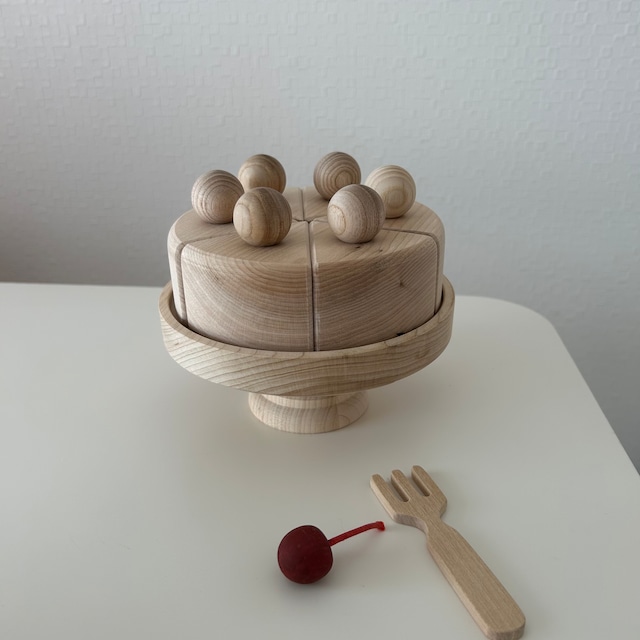 lemi toys-wooden berry cake set (natural)