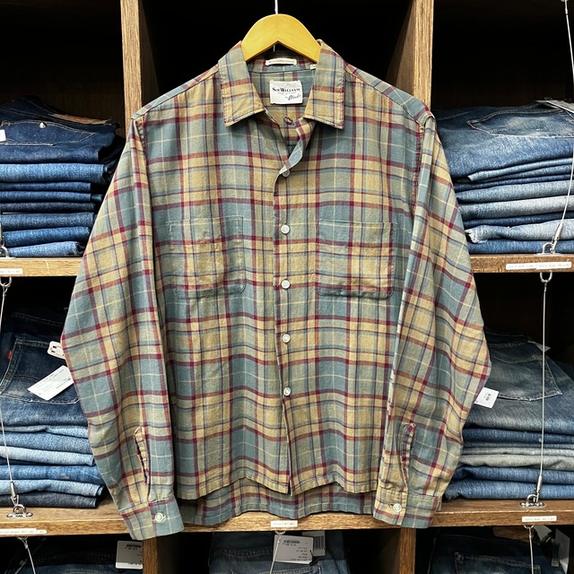 1960'S SIR WILLIAM COTTON CHECK SHIRT