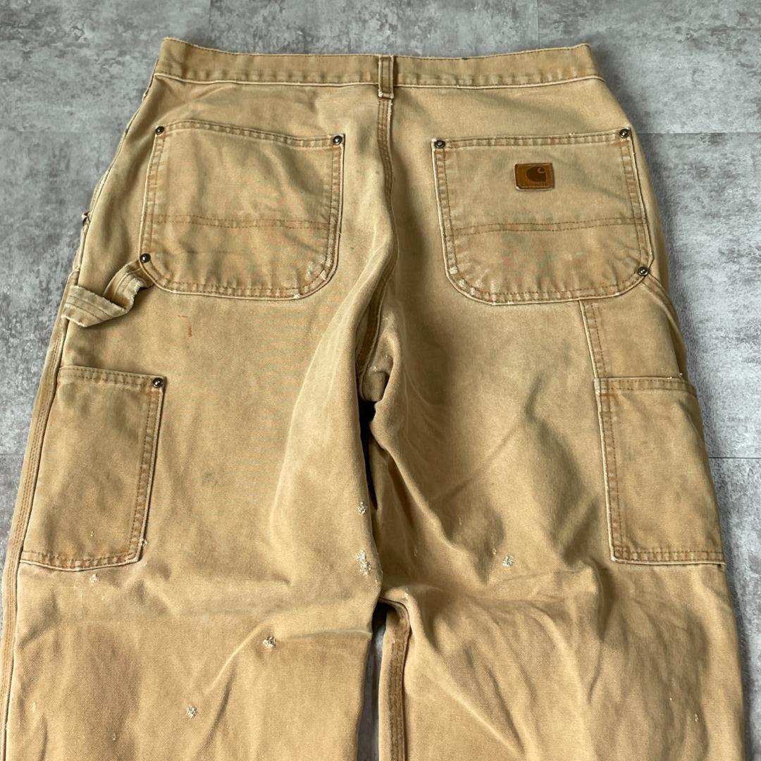メキシコ製 ブラウン ダブルニー Carhartt B136-BRN 31×32 | ib2