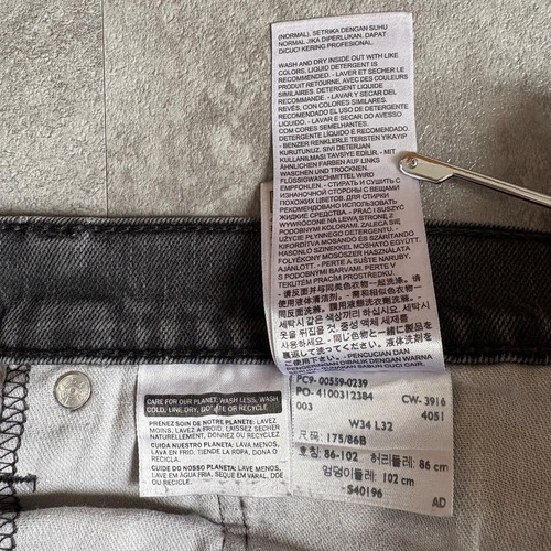 【W34 L32】00s usa levi's ブラック 559 詳細写真9