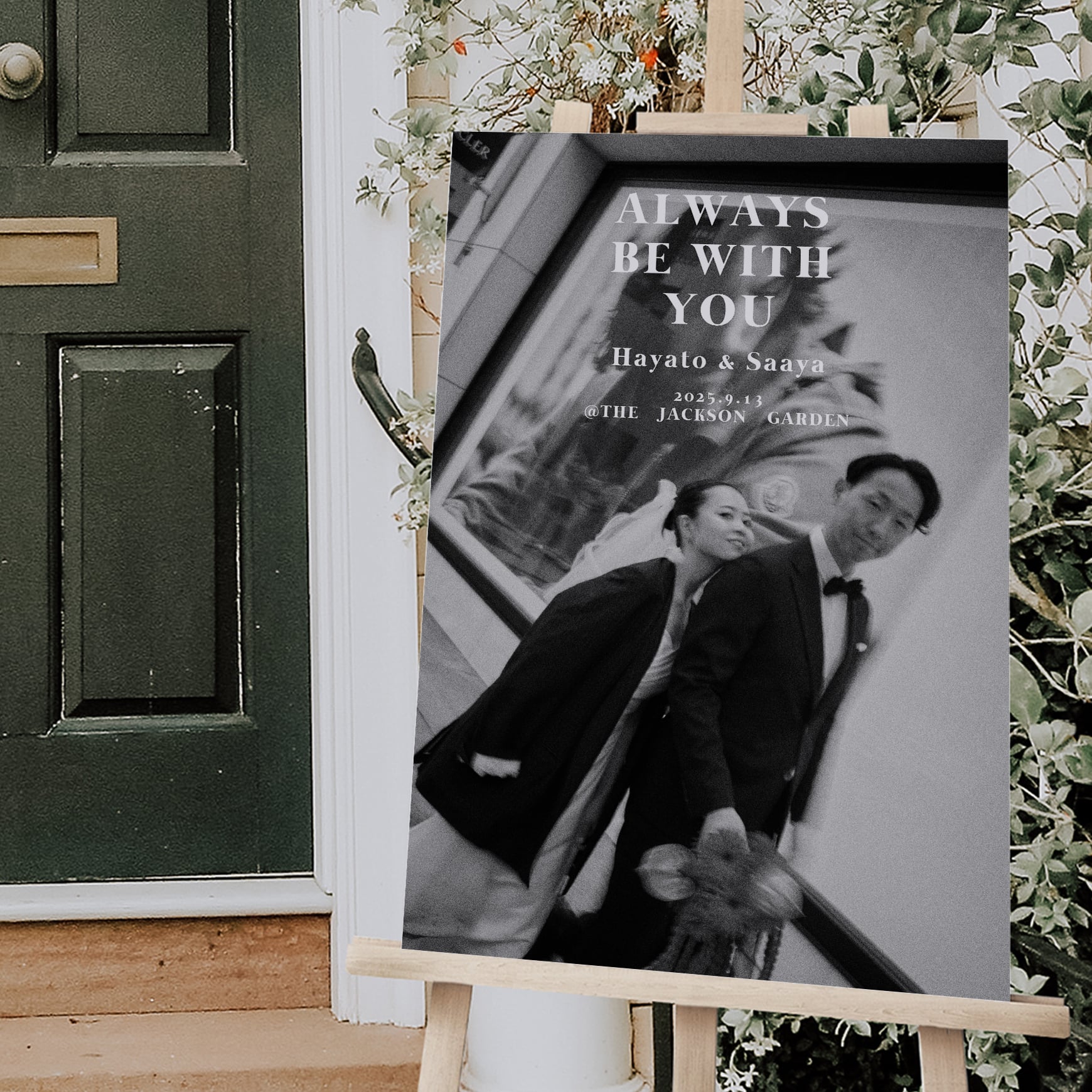 写真ウェルカムボード 白黒【最安値!】結婚式 ウェディング | DIY