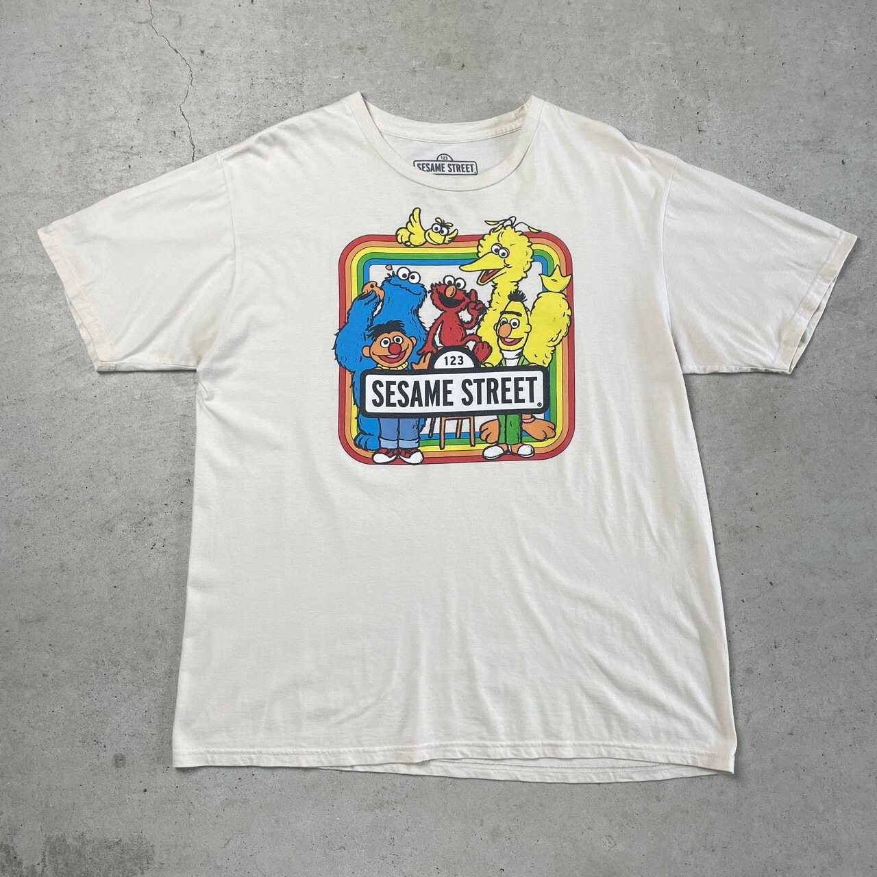 ESAME STREET セサミストリート キャラクター両面プリントTシャツ 