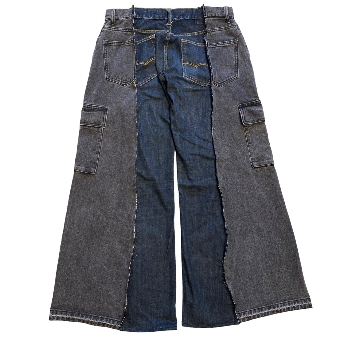 Remeke》Wide docking denim ×gray | PAY ID