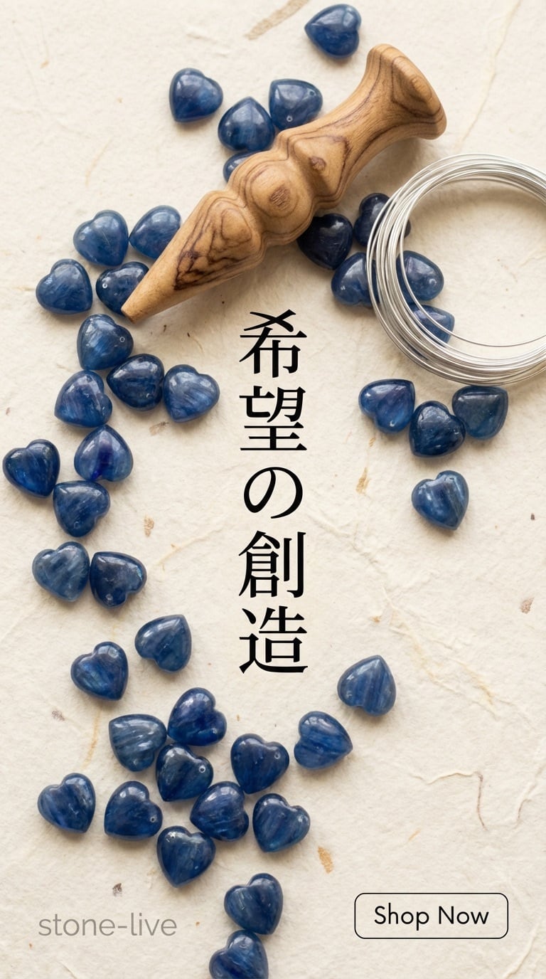 カイヤナイト ハート 10約㎜ 390円／粒 6粒から販売｜K0100 | stone-live