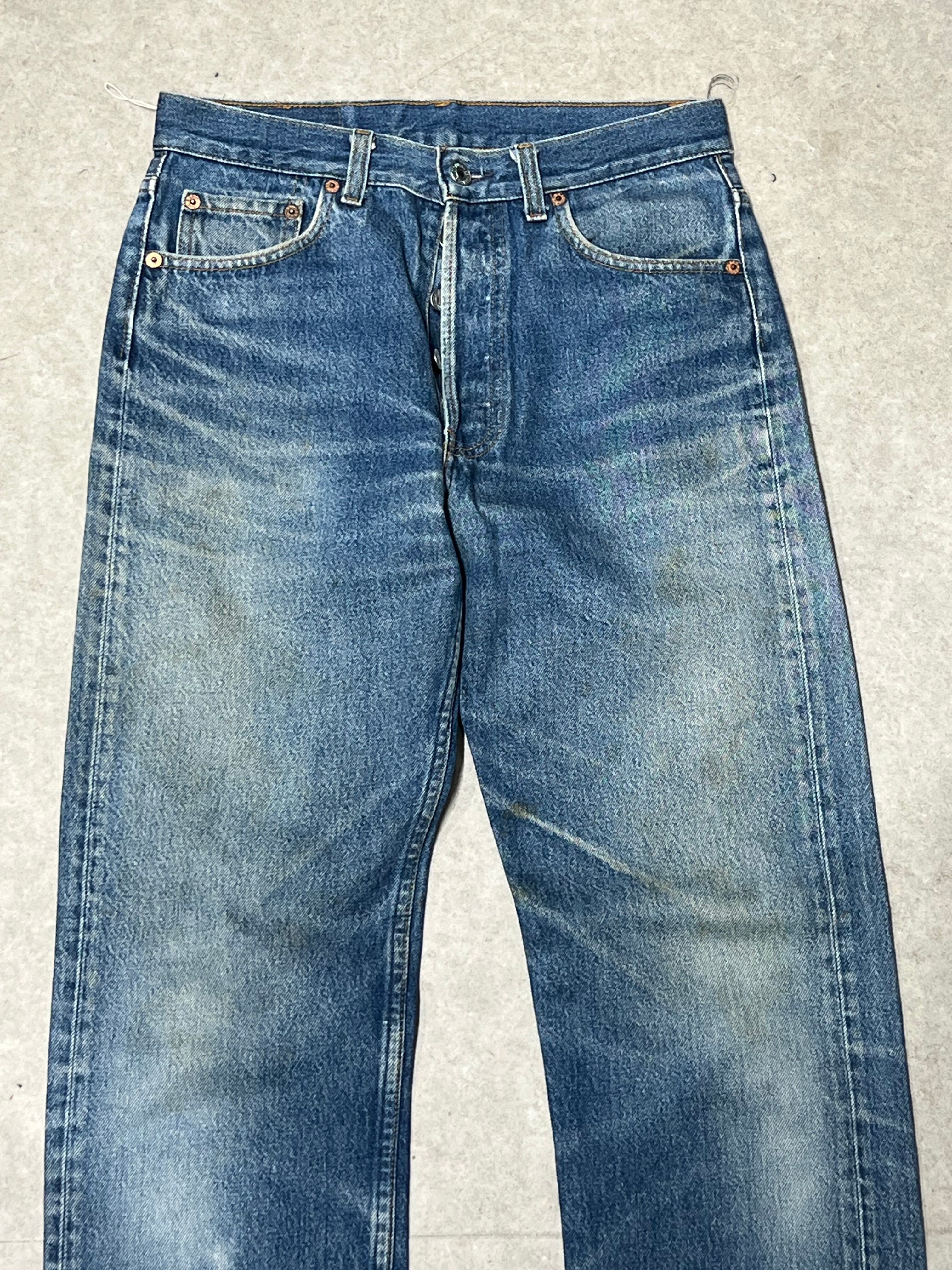 Levi's 501 USA製 W30 リーバイス ダメージ デニム ライトブルー 薄色