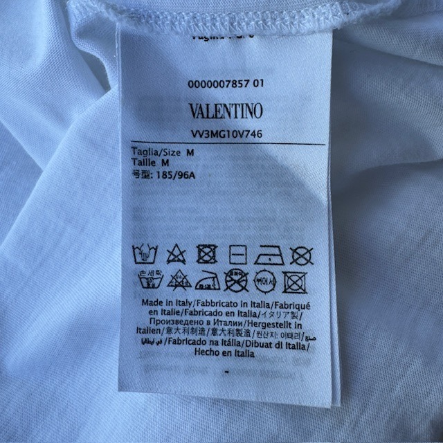 VALENTINO ヴァレンティノ Tシャツ VLTNロゴ 2017SS イタリア製 コットン M 古着 画像7
