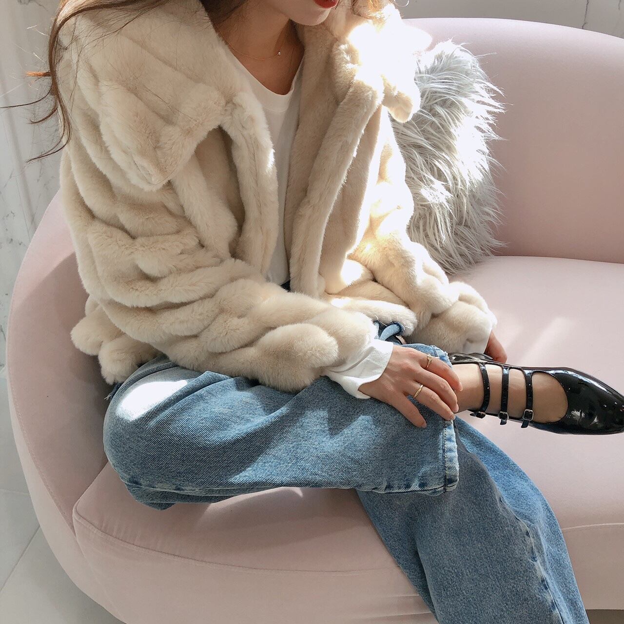 Fake fur jacket (12月上旬頃発送予定) | moripon