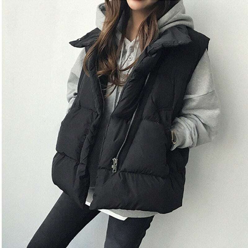 アシンメトリー ジップ ミドルダウンベストジャケット ◆3color 201837