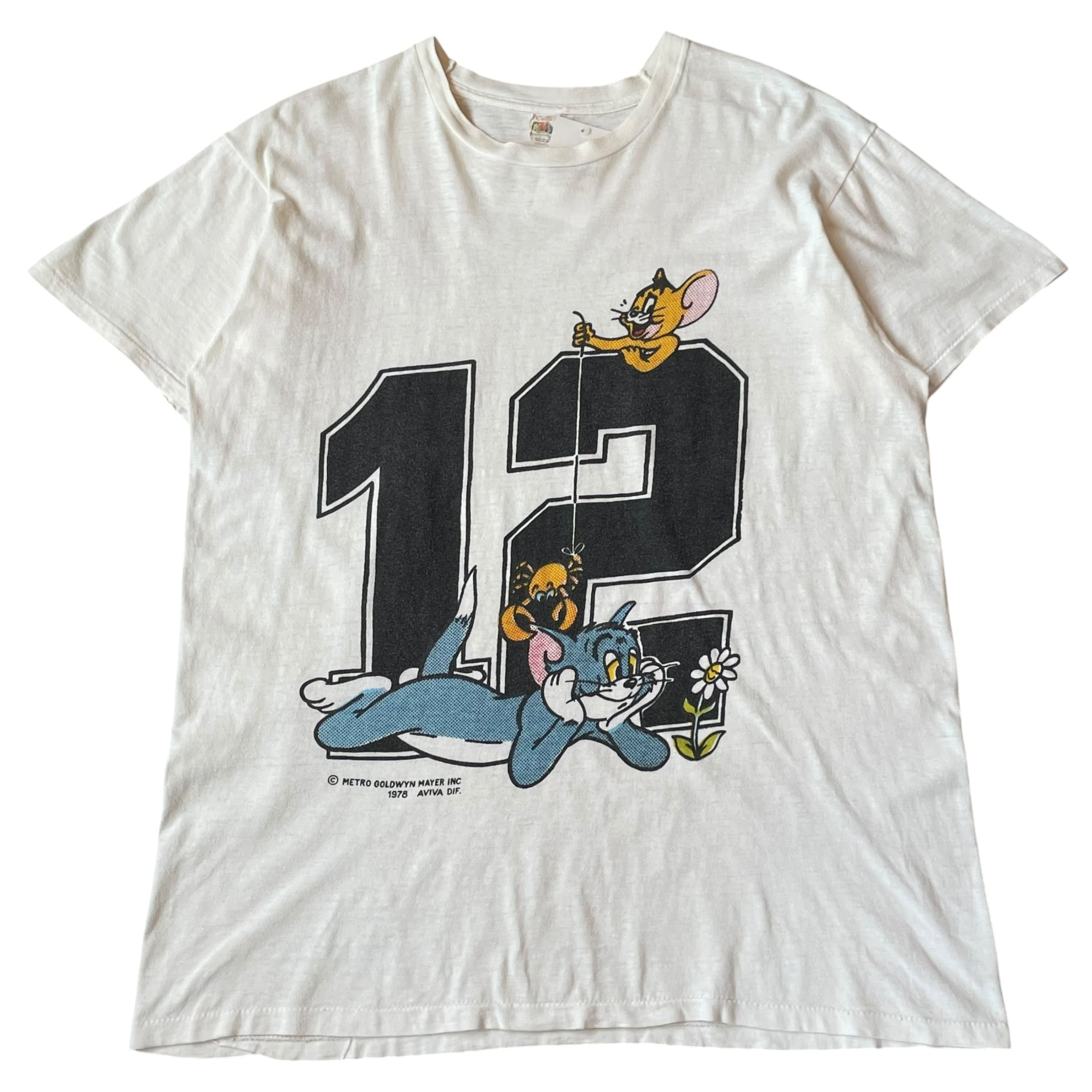 1978s TOM and JERRY "Numbering Design" T-shirt
