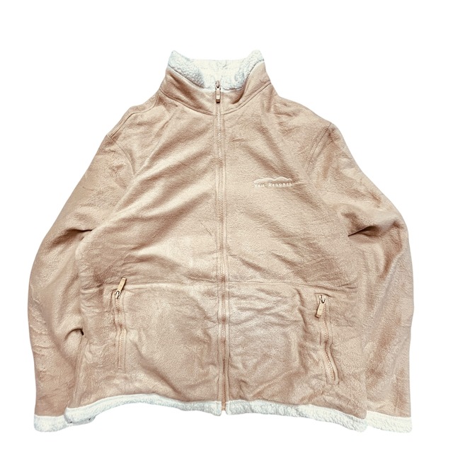 フリースジャケット◎ベージュ  ノームコア 古着女子 Mサイズ