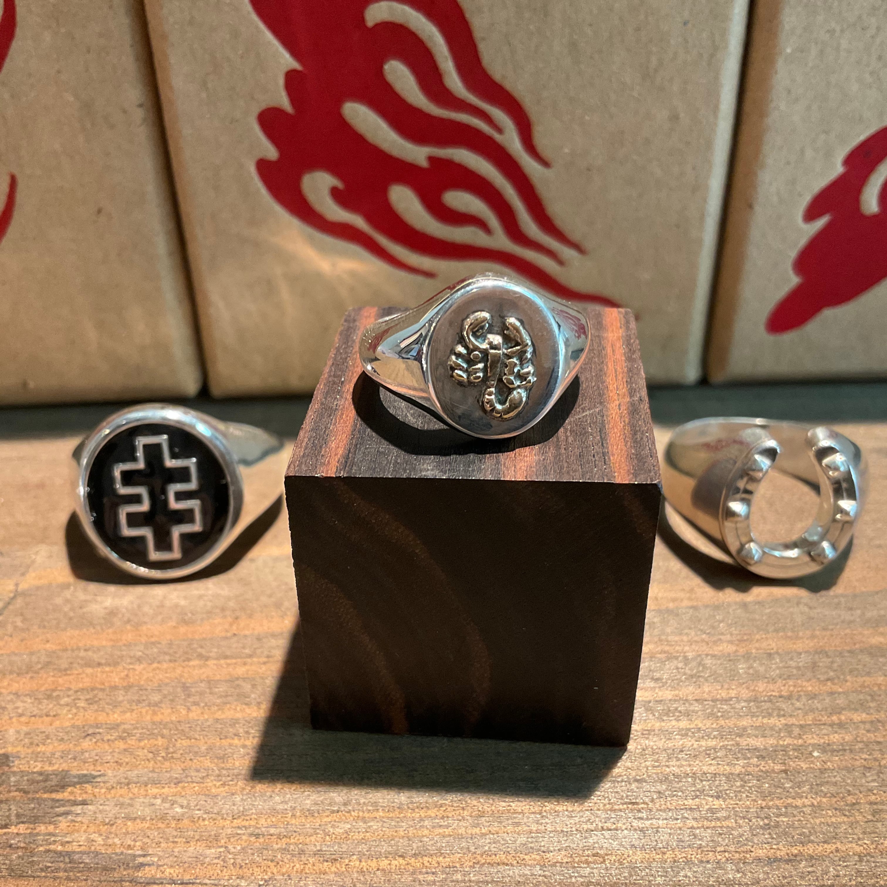 StaceyHare Jewellery Silver and Gold Scorpion Signet Ring