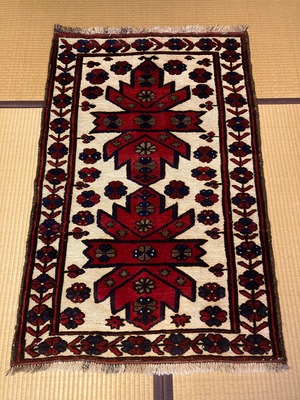 アフガニスタンカーペット　Afghanistan carpet Rose　132×87