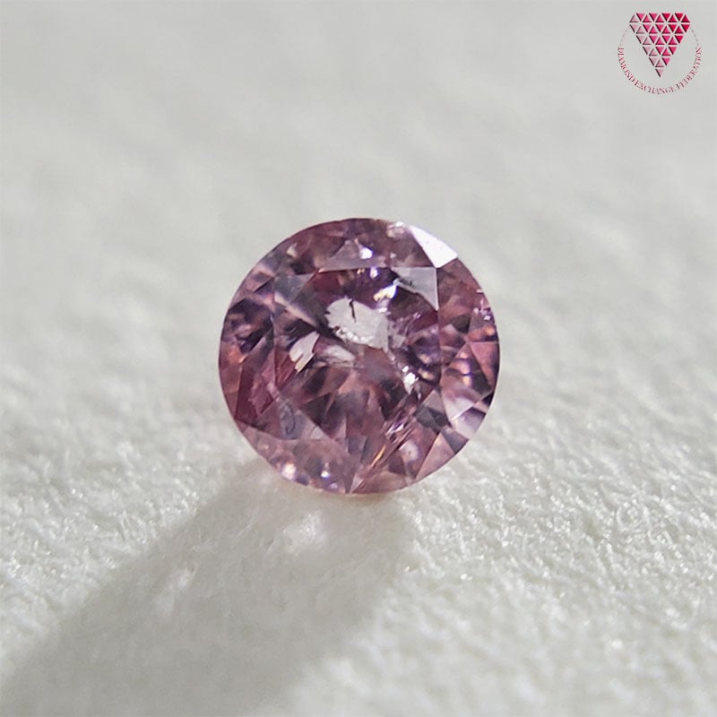 0.032ct Fancy Intense Purplish Pink I2 CGL 天然 ピンク ダイヤモンド ルース ラウンド | DIAMOND  EXCHANGE FEDERATION