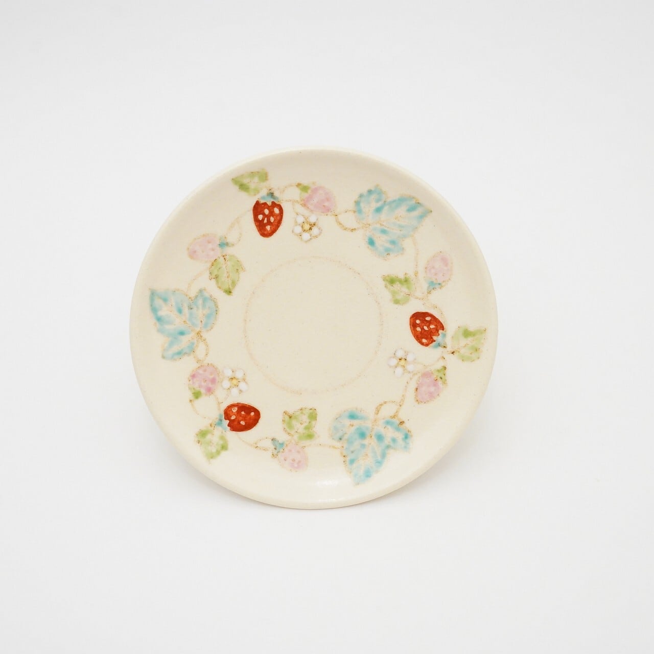 【友田 多紀】3.5寸皿 いちご 1