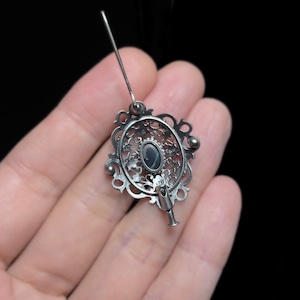 現品 Iris|イリス ブローチ ペンダント (K18 & SV925) ブラックオパール