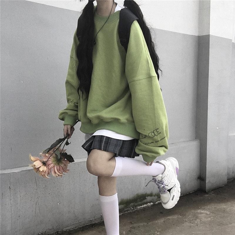 2020年新バージョンのBF怠惰な風の春と秋のルーズセーターの女性の春と秋の薄い長袖のワイルドトップインタイド 萌量不足82663587896