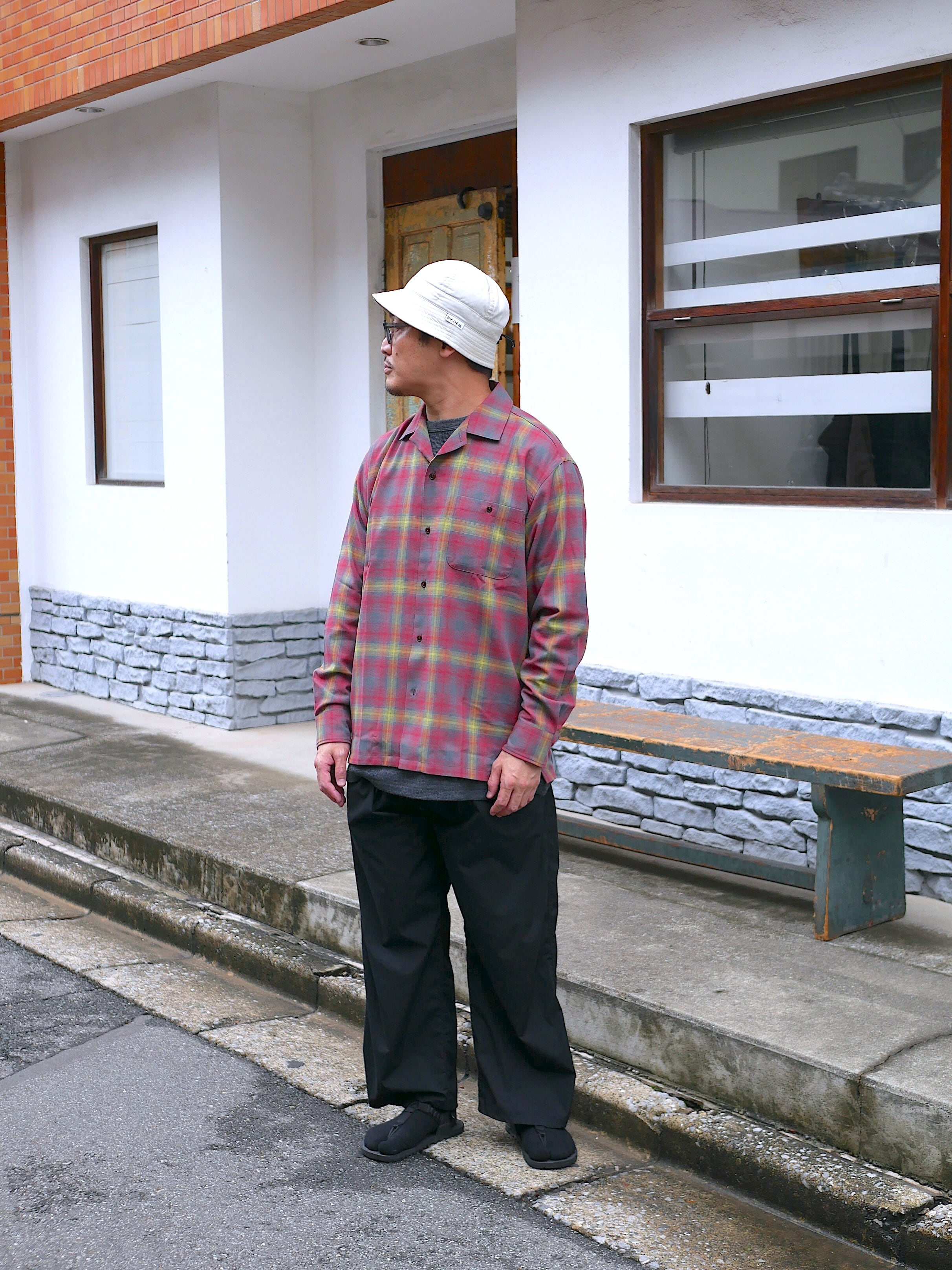 BROWN by 2-tacs / OPEN COLLAR (L/S) | st. valley house - セント