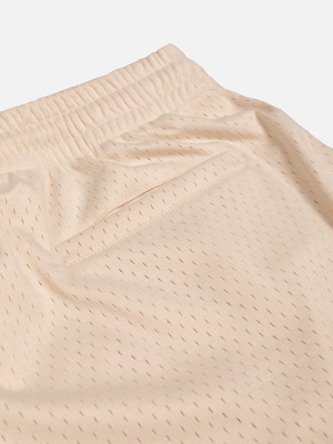 BRICKS & WOOD | Mesh Logo Basketball Shorts / Cream